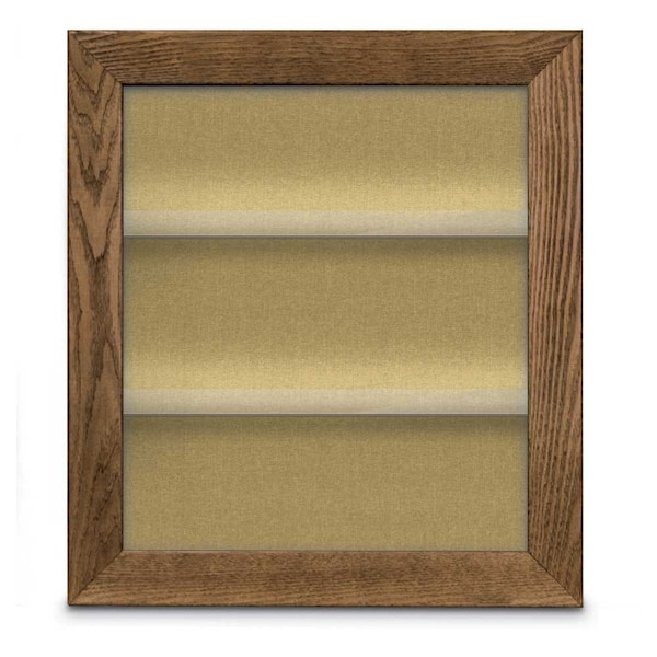 Outdoor Enclosed Combo Board, 42"x32", Black Frame/Blue & Amethyst